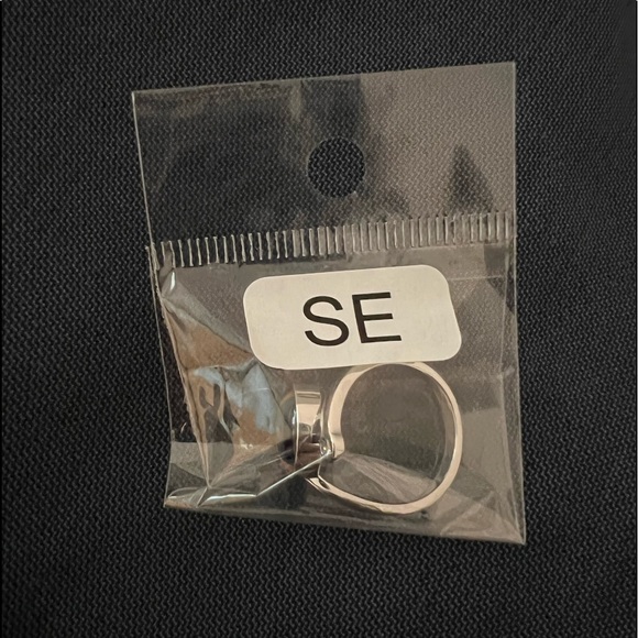 Moon Glow Cosmic Spiral Ring In Rhodium - Solar Eclipse - Picture 3 of 3